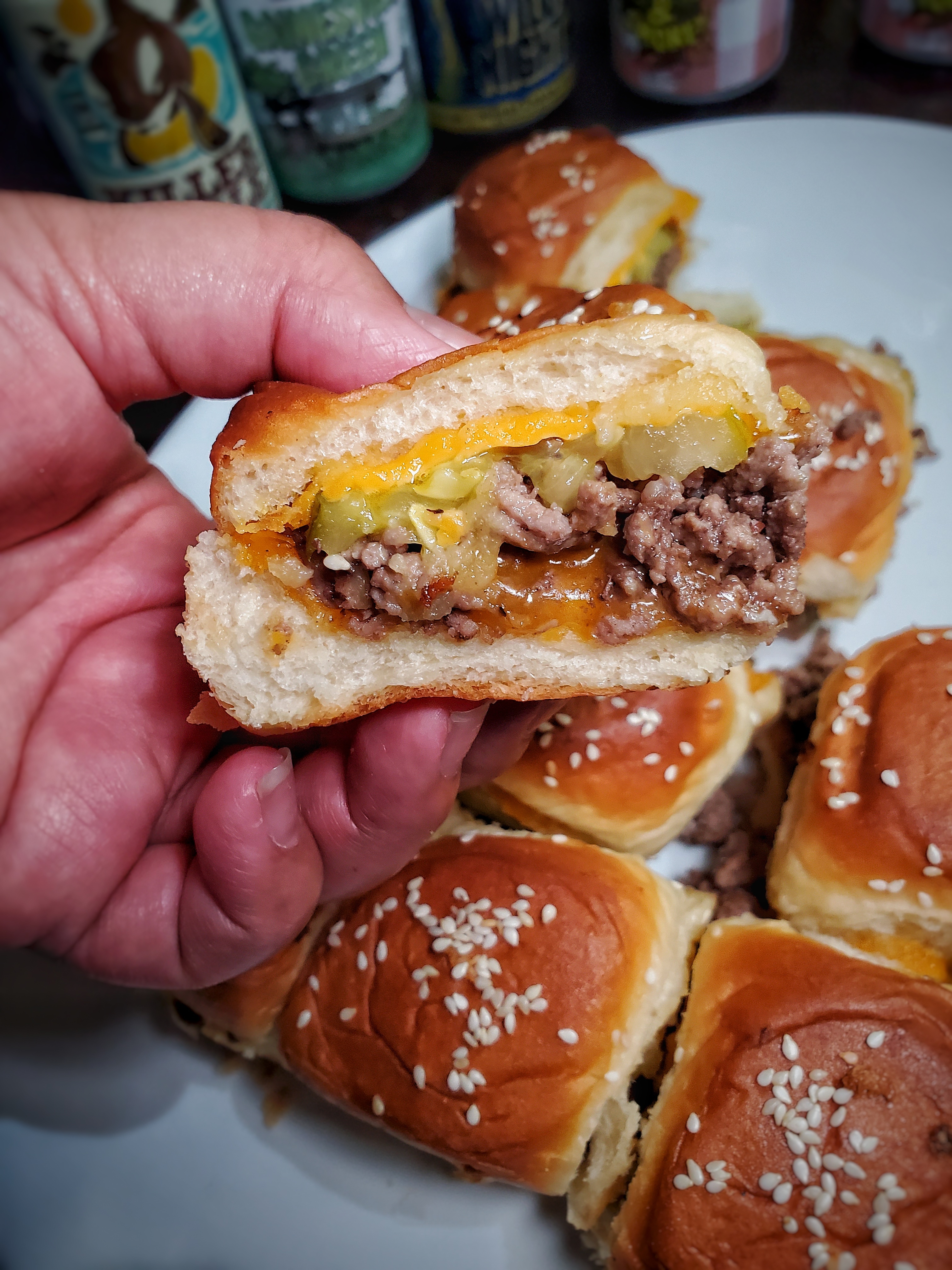 Baked Hawaiian Roll Cheeseburger Sliders - Blasian Bon Vivant