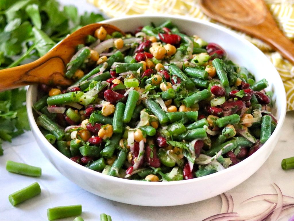 three bean salad dressing Easy Three Bean Salad Recipe
